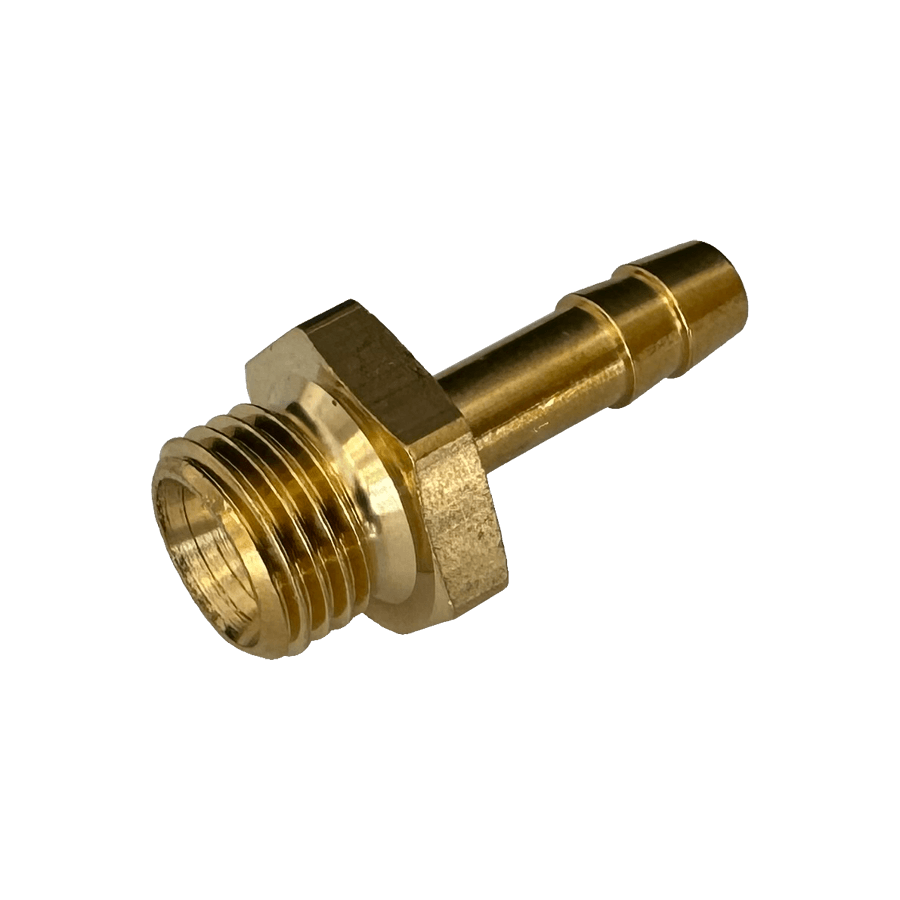 Schlauchtülle 1/4`` für 6mm Schlauch Messing, Außengewinde, mit Innenkonus 45°
